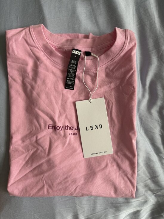 Lskd Tops - LSKD Enjoy The Journey FLXCotton Oversize Tee Unisex Pink M NWT